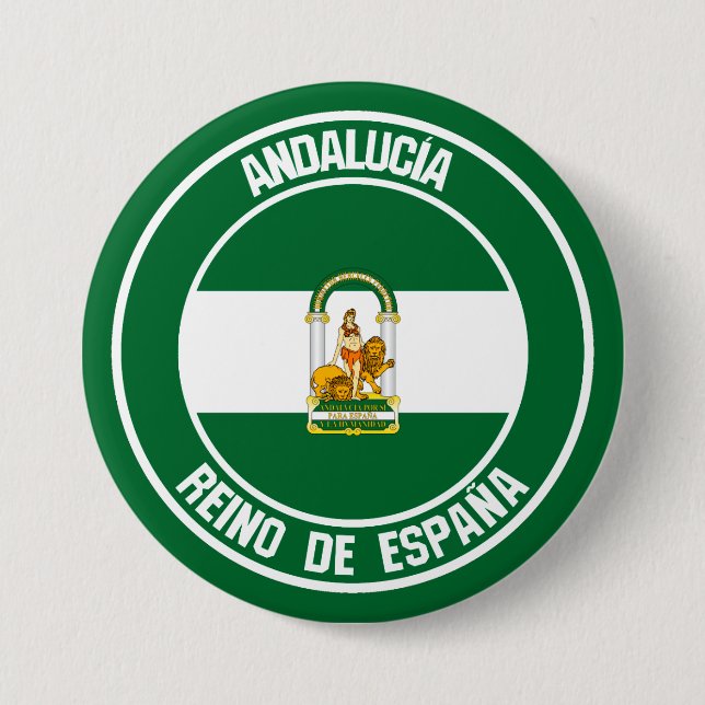 Andalucía Round Emblem Button (Front)