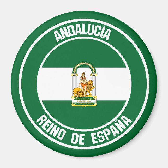 Andalucía Round Emblem Magnet (Front)