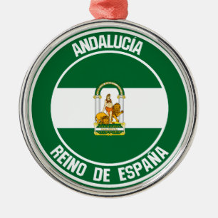 Andalucía Round Emblem Metal Ornament
