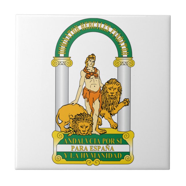 Andalucia (Spain) Coat of Arms Ceramic Tile (Front)