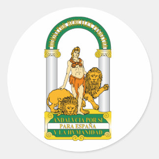 Andalucia (Spain) Coat of Arms Classic Round Sticker