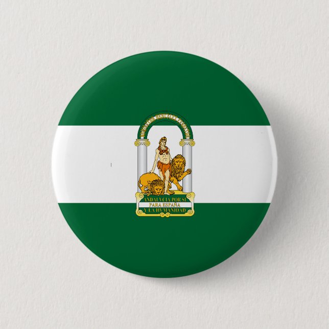 Andalucia (Spain) Flag Button (Front)