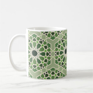 Andalucian Green Arabesque-styled pattern Coffee Mug