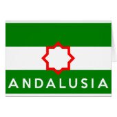 andalusia region flag spain country text name (Front Horizontal)