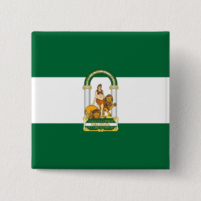 Andalusia, Spain flag Button (Front)
