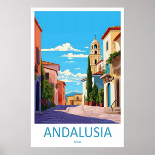 Andalusia Vintage Travel Poster Ski National Park
