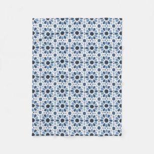 Andalusian Echoes: Boho Moroccan Geometry Fleece Blanket