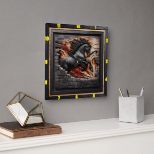 Andalusian Fire: Art, Time, Style, Power Square Wall Clock