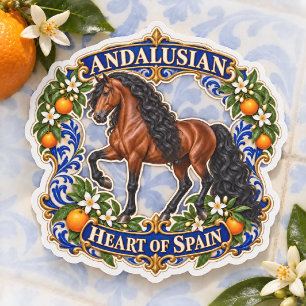 Andalusian Heart of Spain Horse Sticker