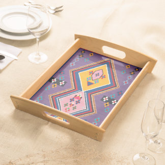 Andalusian Heritage Geometric Fine Art Serving Tray