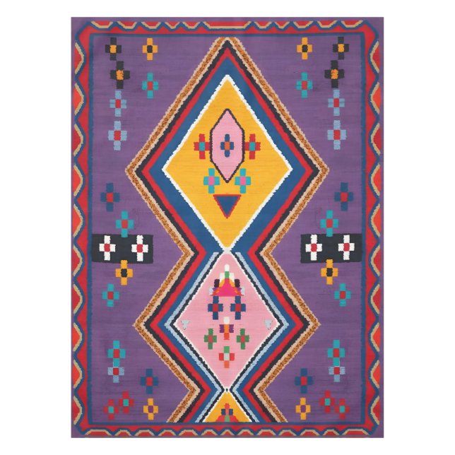 Andalusian Heritage Geometric Fine Art Tablecloth (Front)