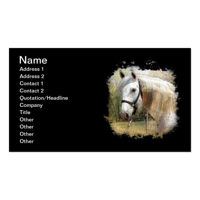 ANDALUSIAN HORSE PORTRAIT BUSINESS CARD TEMPLATE