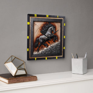 Andalusian Leap: Art, Time, Style, Grace Square Wall Clock