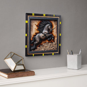 Andalusian Leap: Art, Time, Style, Majesty Square Wall Clock