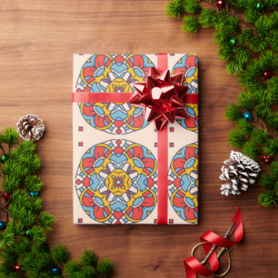 Andalusian-Moroccan mosaics arc cercle Wrapping Paper