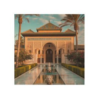 Andalusian Oasis: The Islamic place Garden Wood Wall Art