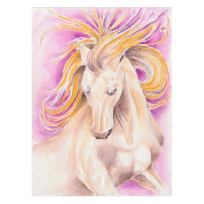 Andalusian Palomino purple watercolor Tablecloth