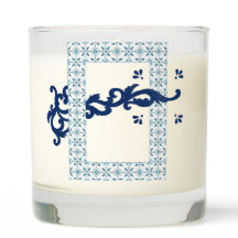 Andalusian Patterned Glass Jar for Candles 