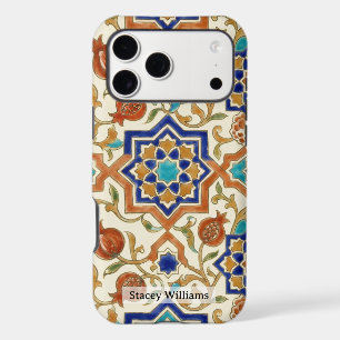 Andalusian Pomegranate Blue Star Tile  iPhone 17 Pro Max Case