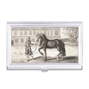 Andalusian PRE Horse – Vintage Spanish Engraving Case For Business Cards