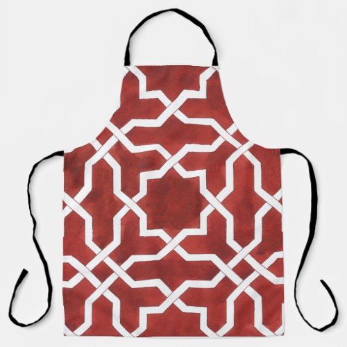 Andalusian red mosaic ALHAMBRA Apron