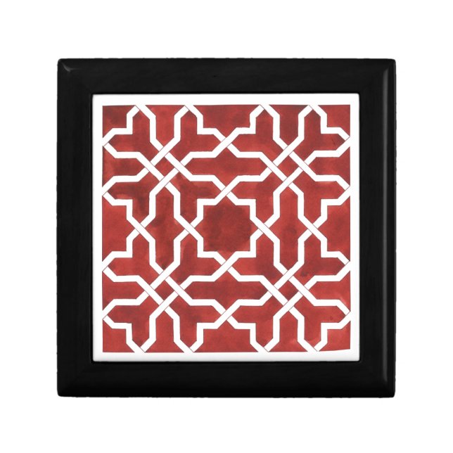 Andalusian red mosaic ALHAMBRA Gift Box (Front)