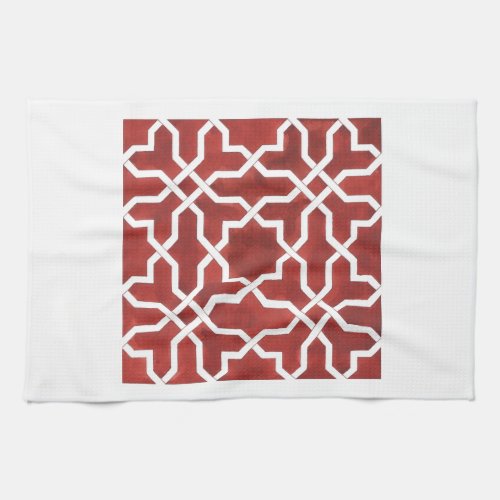 Andalusian red mosaic ALHAMBRA Kitchen Towel
