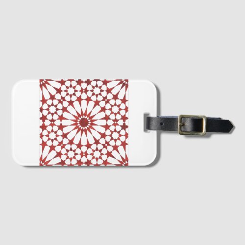 Andalusian red mosaic ALHAMBRA Luggage Tag
