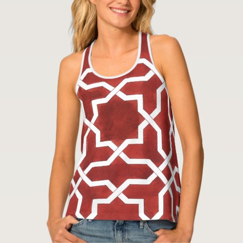 Andalusian red mosaic ALHAMBRA Tank Top