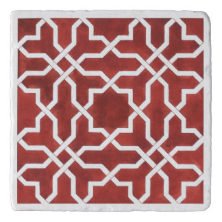 Andalusian red mosaic ALHAMBRA Trivet