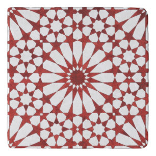 Andalusian red mosaic ALHAMBRA Trivet