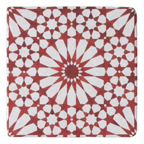 Andalusian red mosaic ALHAMBRA Trivet