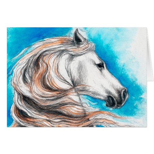 Andalusian Stallion Horse Cards (Front Horizontal)
