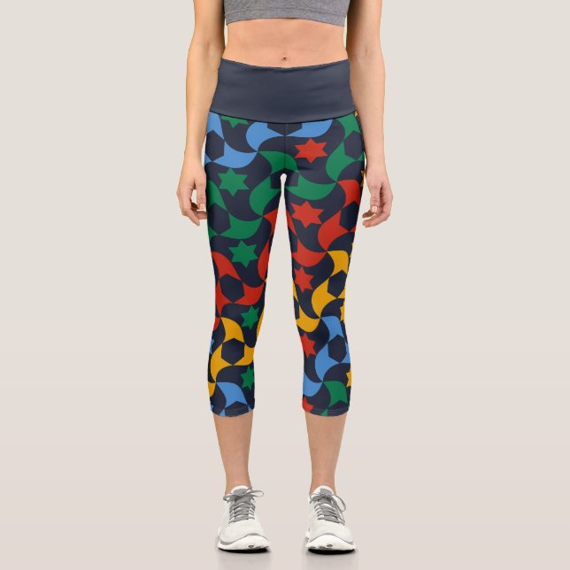 Andalusian Tiles 12 (Alhambra Palace, Granada) Capri Leggings (Front)