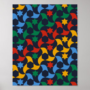 Andalusian Tiles 12 (Alhambra Palace, Granada) Poster