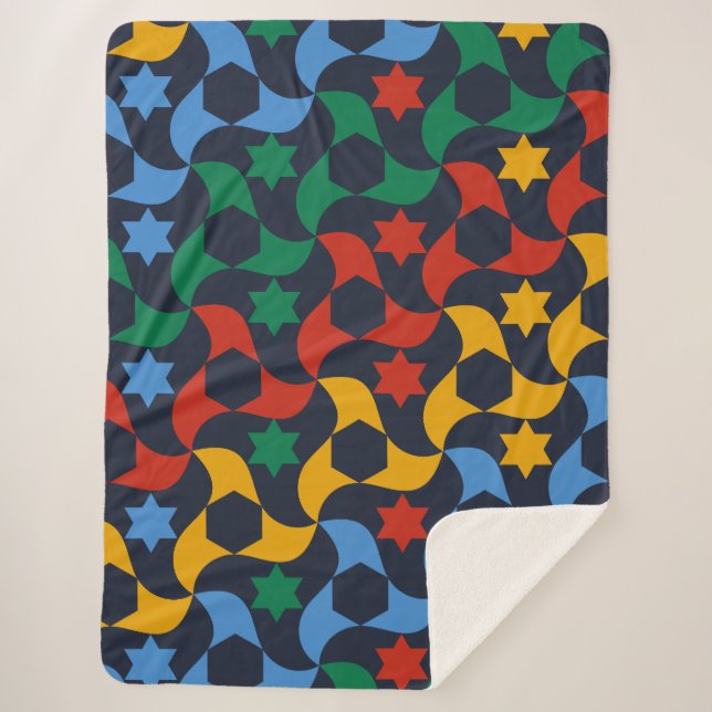 Andalusian Tiles 12 (Alhambra Palace, Granada) Sherpa Blanket (Front)