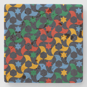 Andalusian Tiles 12 (Alhambra Palace, Granada) Stone Coaster