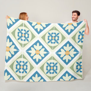 Andalusian Tiles 13 Fleece Blanket