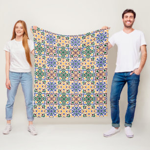 Andalusian Tiles 3 Fleece Blanket