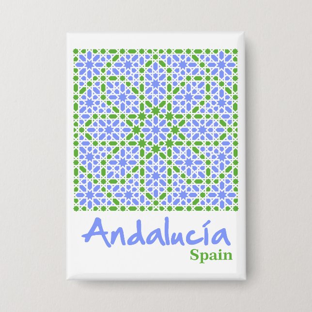 Andalusian Tiles 7 Button (Front)