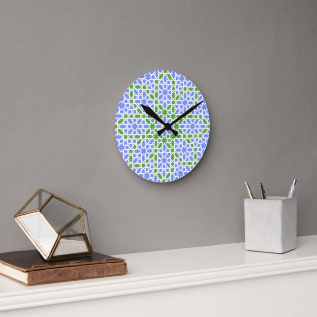Andalusian Tiles 7 Round Clock (Office)