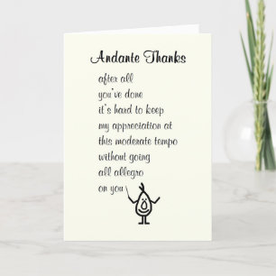 Andante Thanks A Funny Thank You Poem Card