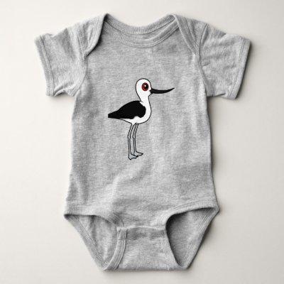Andean Avocet Cute Birdorable Cartoon Bird Baby Bodysuit