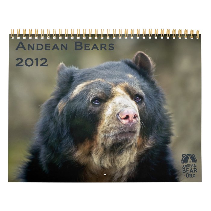 Andean Bears 2012   15 month calendar