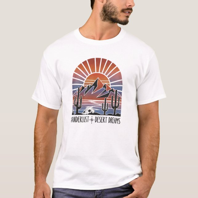 anderlust + Desert Dreams Retro Adventure T-Shirt (Front)