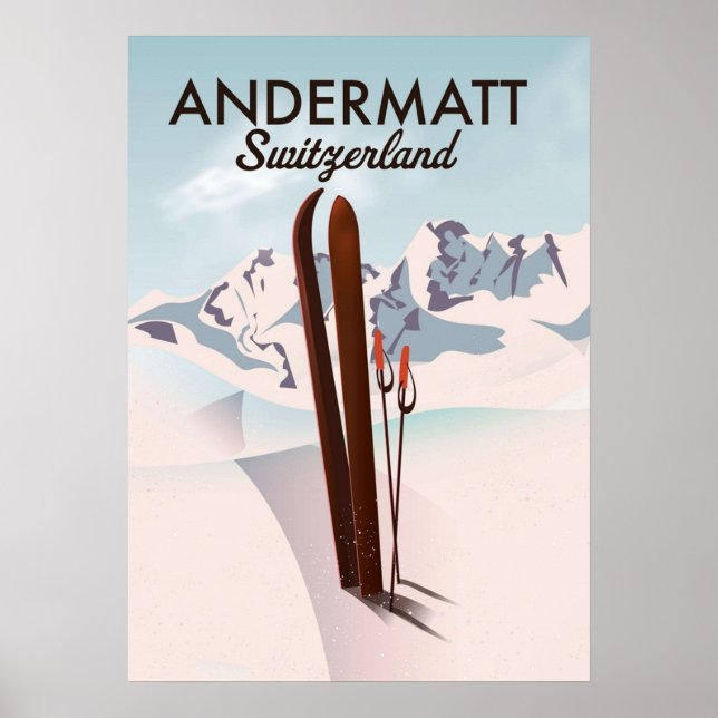 Andermatt Switzerland ski Poster (Front)