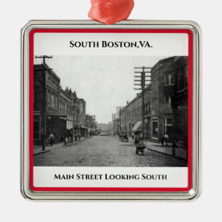 Anders Artistry*Main Street 1900*South Boston,VA. Metal Ornament