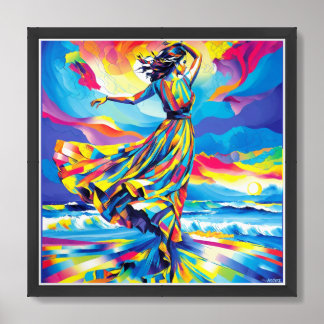 Anders Artistry ~She Dances In The Waves Framed Art