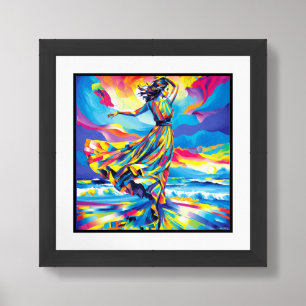 Anders Artistry ~She Dances In The Waves Framed Art