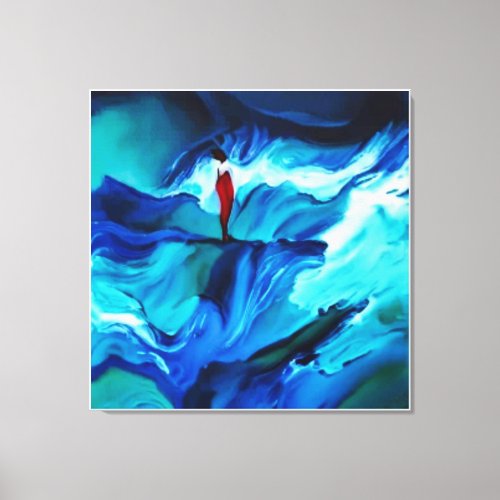 Anders ArtistryShe Faces The Waves In Her Life Canvas Print